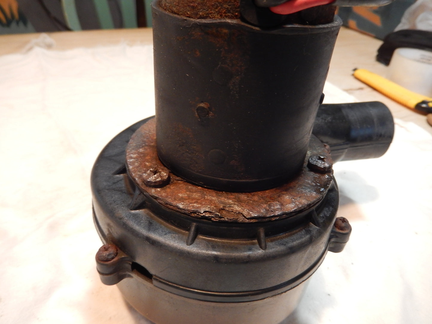 Datsun 280Z Engine Head Cooling Fan Case and Motor