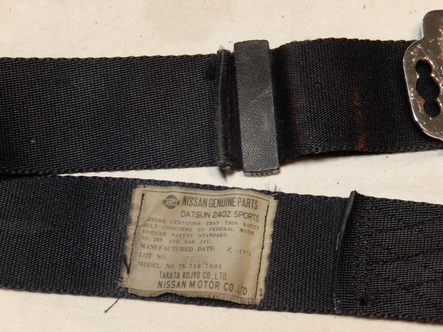 Datsun 240Z Series One Clip Pin Buckle Shoulder Belt