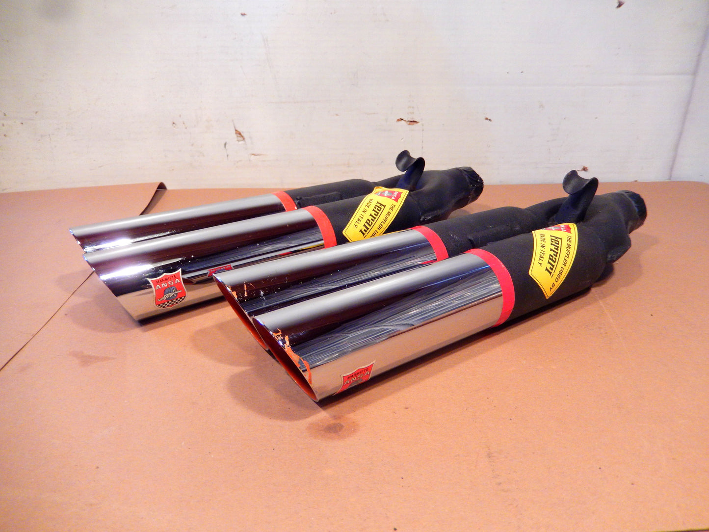ANSA NOS Pair of Maserati Twin Slant Cut Exhaust Tips SKU # T212