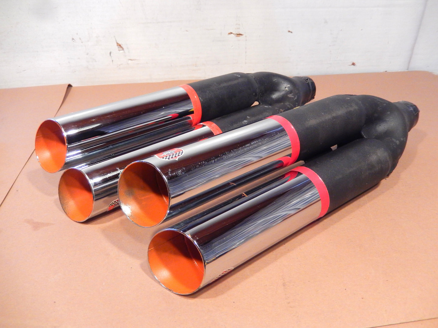 ANSA NOS Pair of Maserati Twin Slant Cut Exhaust Tips SKU # T212