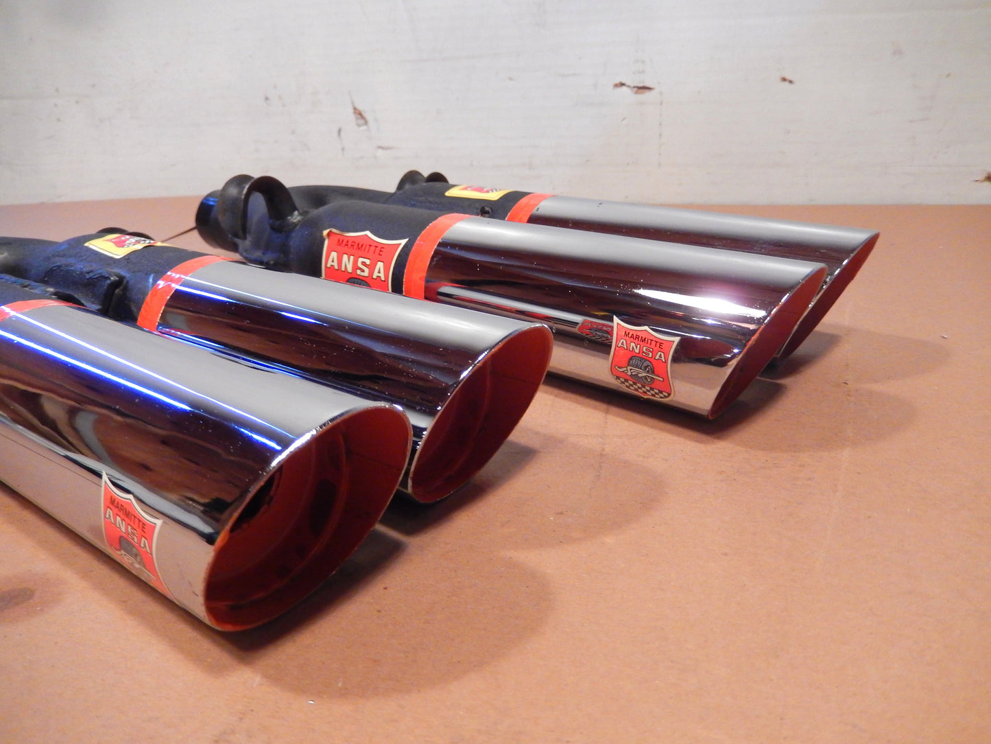 ANSA NOS Pair of Twin Slant Cut Exhaust Tips SKU # 637