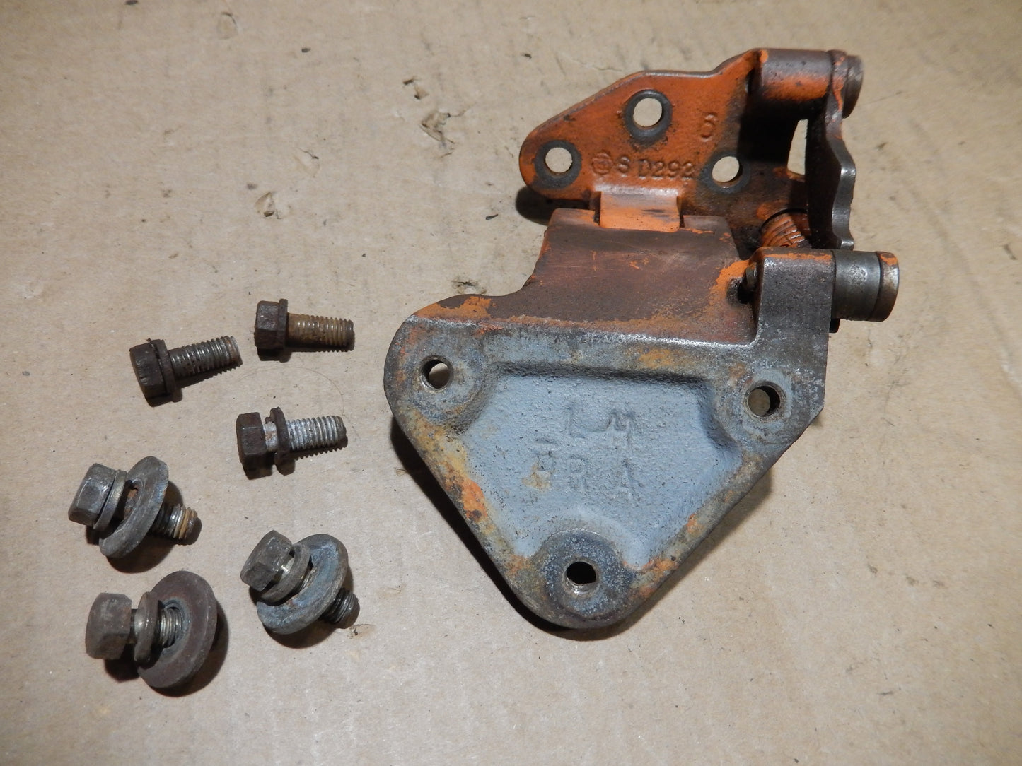 Datsun 240Z Lower Drivers Side Door Hinge and Bolt Set