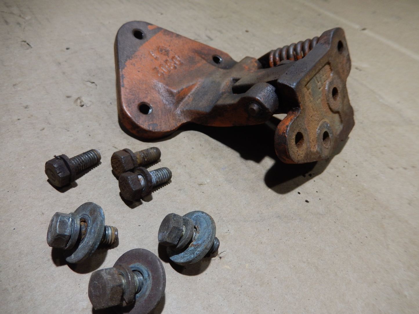 Datsun 240Z Lower Drivers Side Door Hinge and Bolt Set