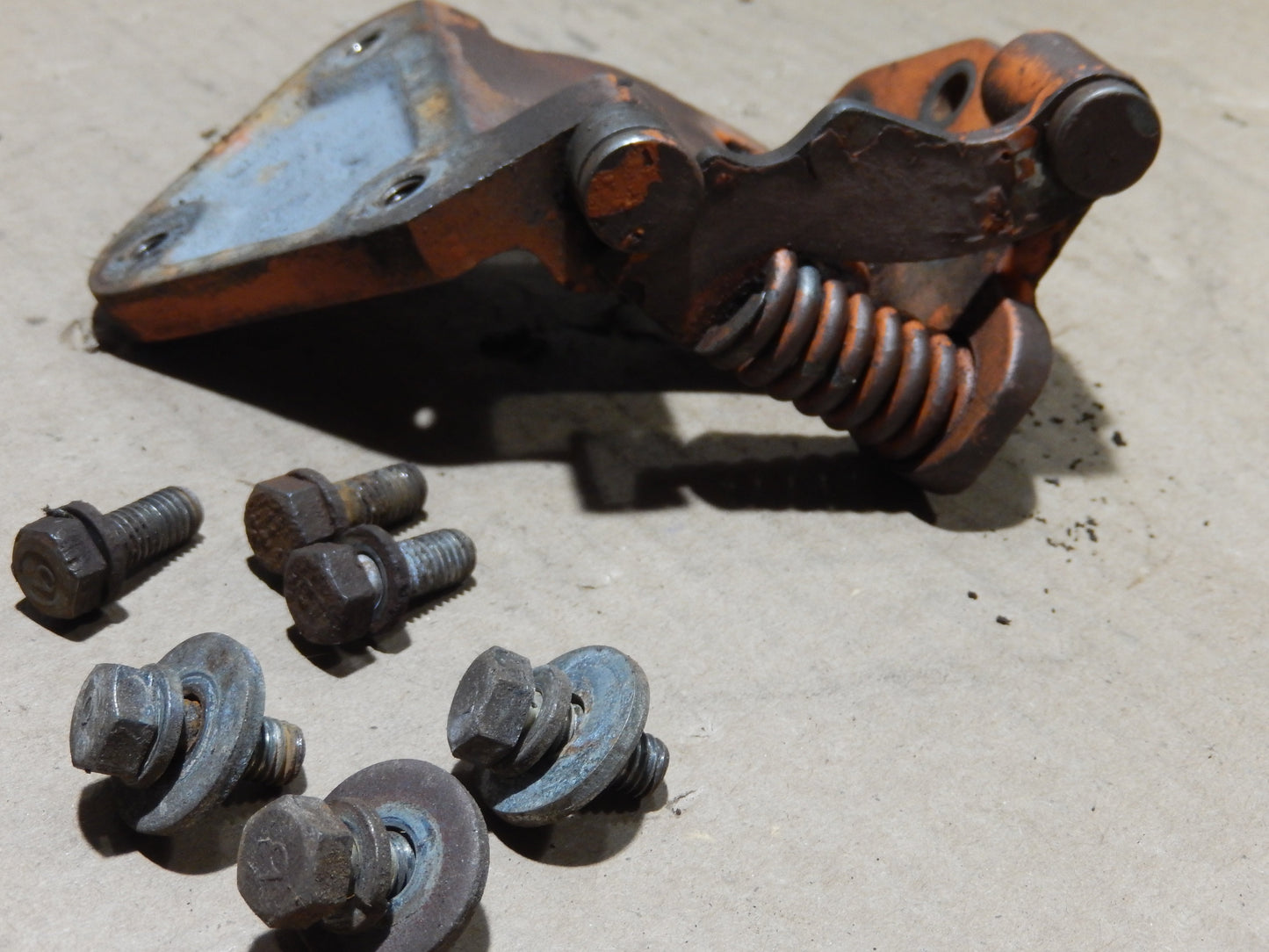 Datsun 240Z Lower Drivers Side Door Hinge and Bolt Set