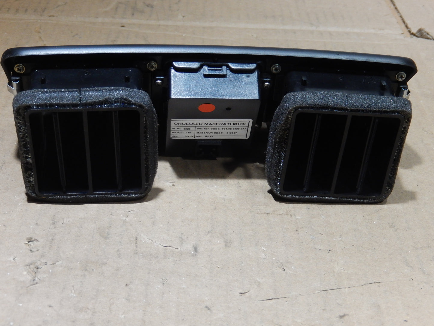 Maserati M139 Center Upper Dashboard Vent and Clock Panel