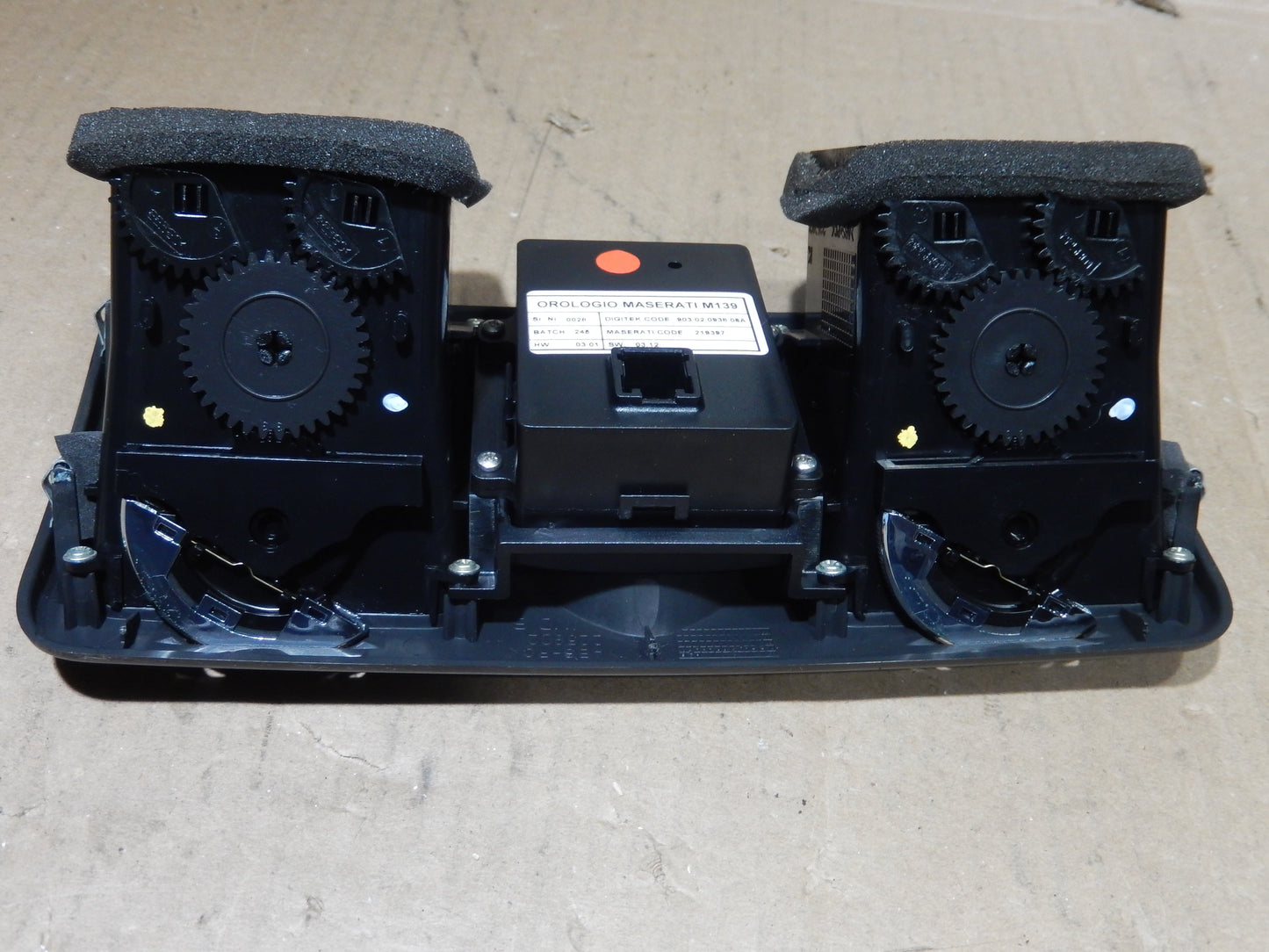 Maserati M139 Center Upper Dashboard Vent and Clock Panel
