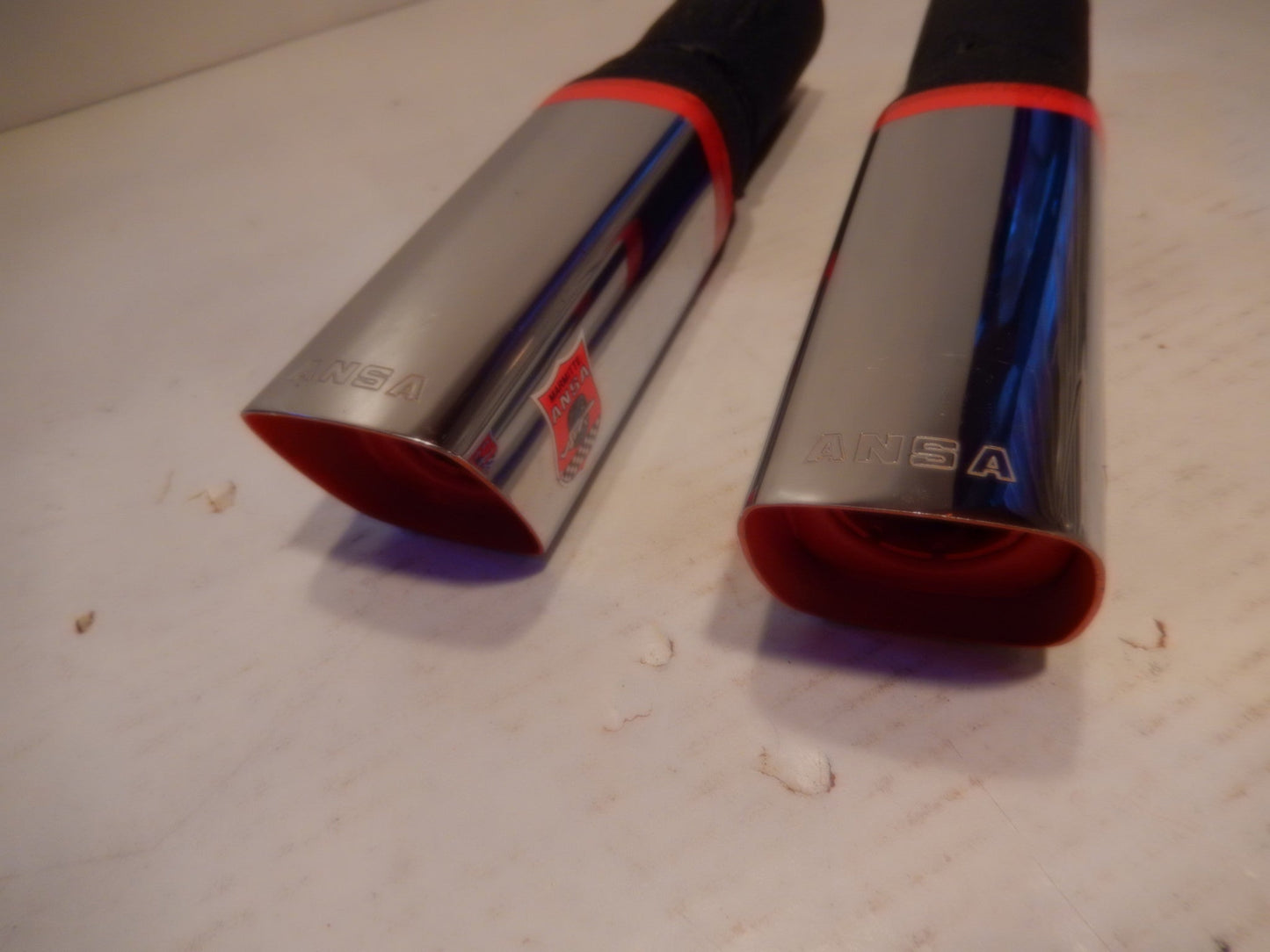 ANSA OEM Vintage Pair of NOS Square Exhaust Tips Typo TQ5127