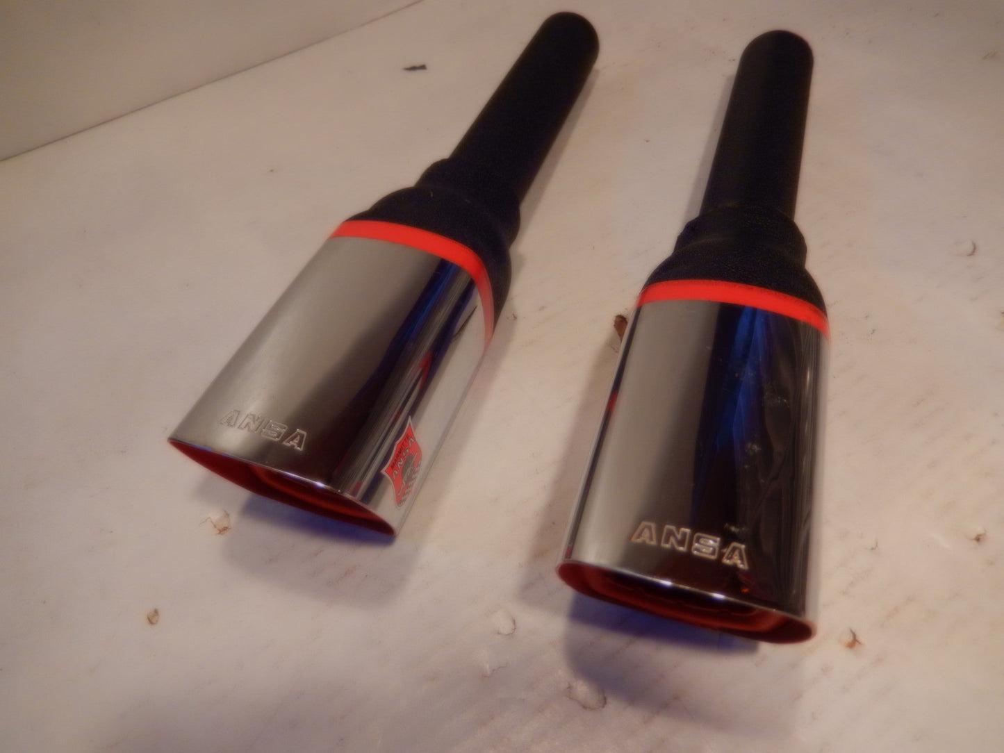 ANSA OEM Vintage Pair of NOS Square Exhaust Tips Typo TQ4229