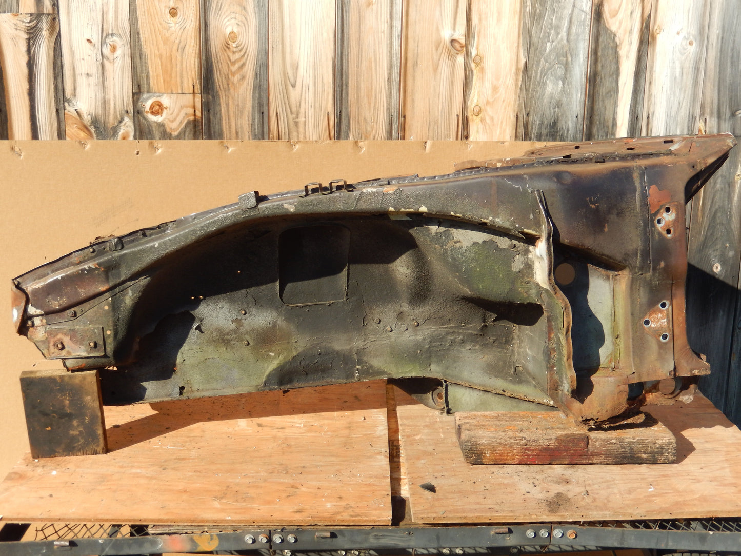 Datsun 240Z 1972 Front Drivers Inner Fender/Frame Body Cut