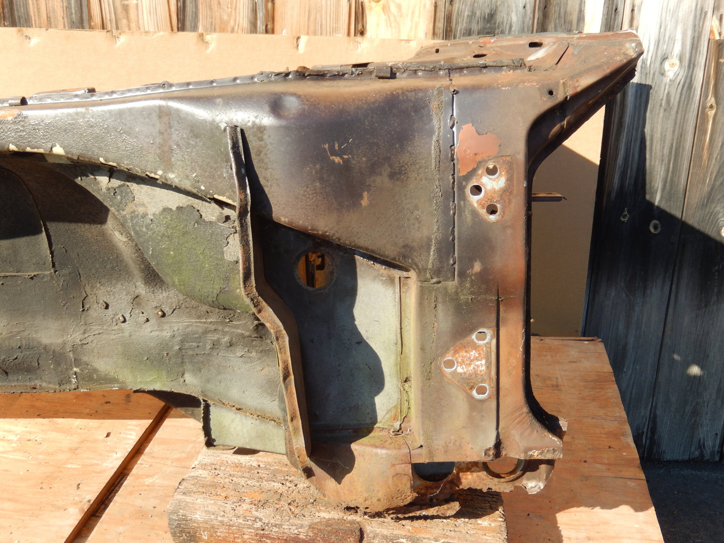 Datsun 240Z 1972 Front Drivers Inner Fender/Frame Body Cut