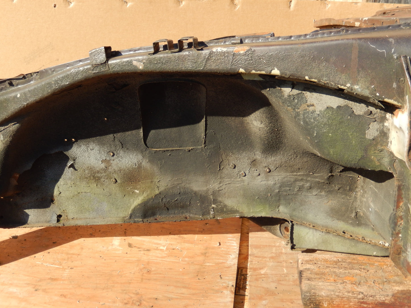 Datsun 240Z 1972 Front Drivers Inner Fender/Frame Body Cut