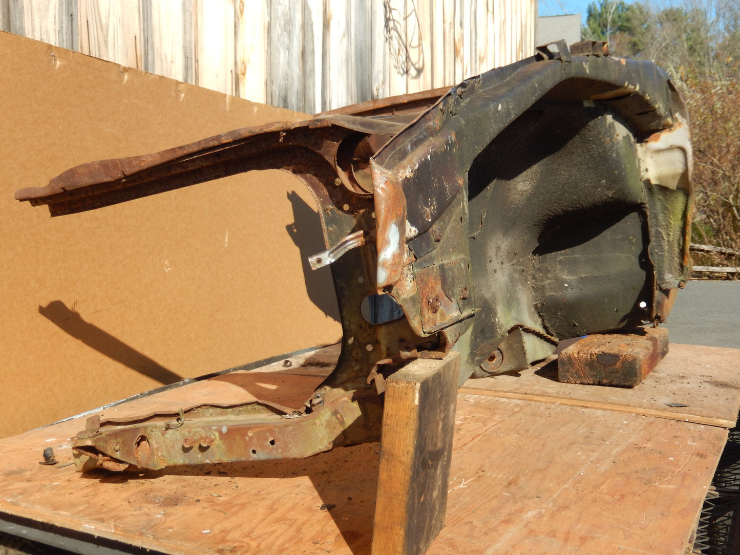 Datsun 240Z 1972 Front Drivers Inner Fender/Frame Body Cut