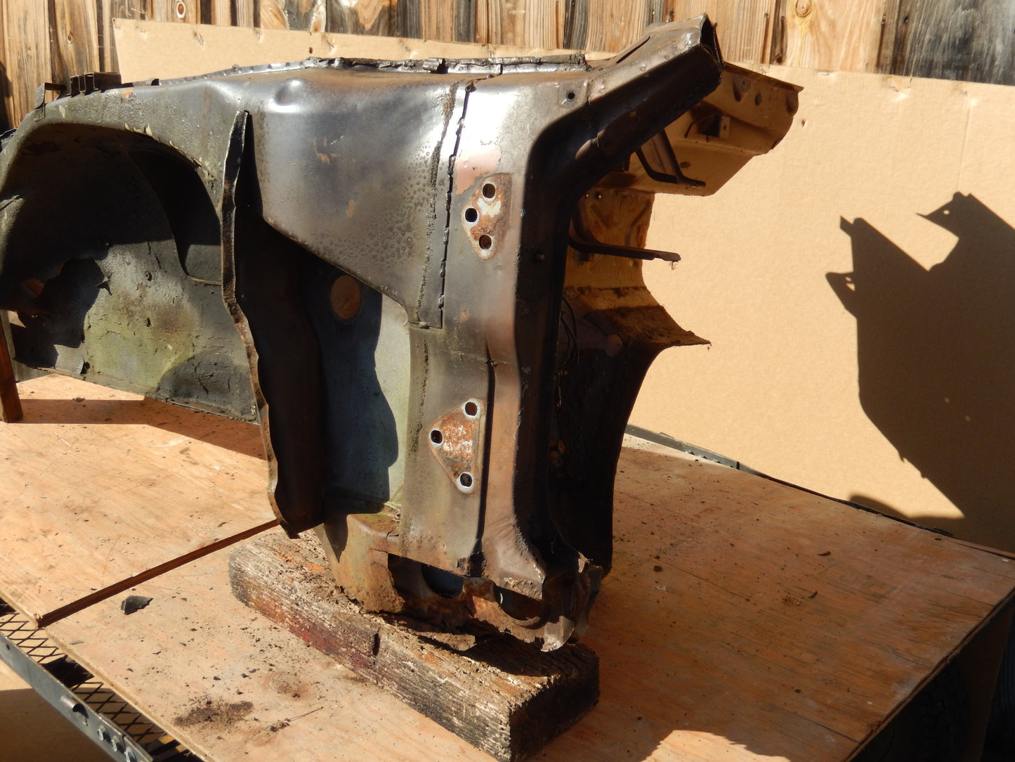 Datsun 240Z 1972 Front Drivers Inner Fender/Frame Body Cut