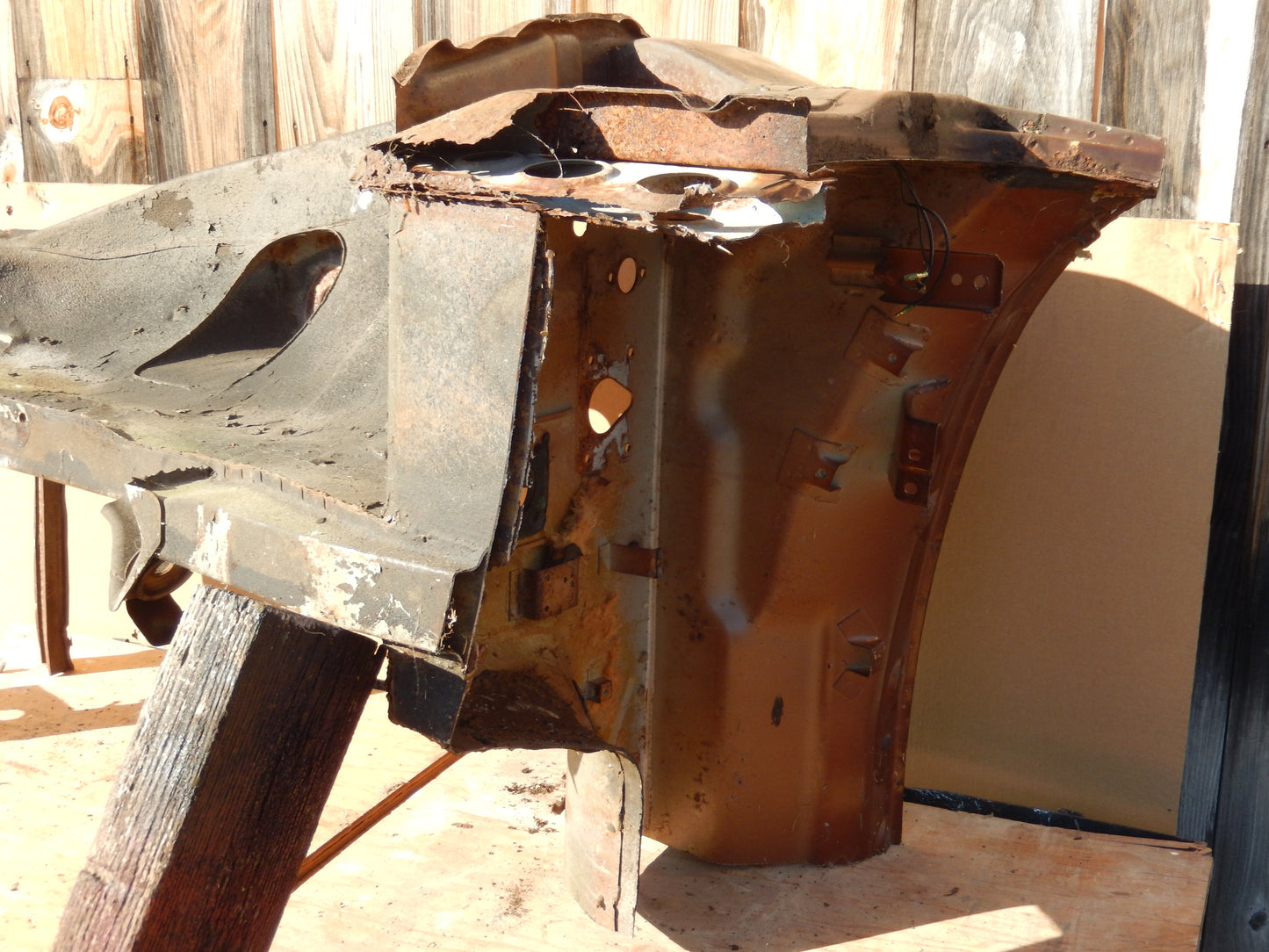 Datsun 240Z 1972 Front Drivers Inner Fender/Frame Body Cut