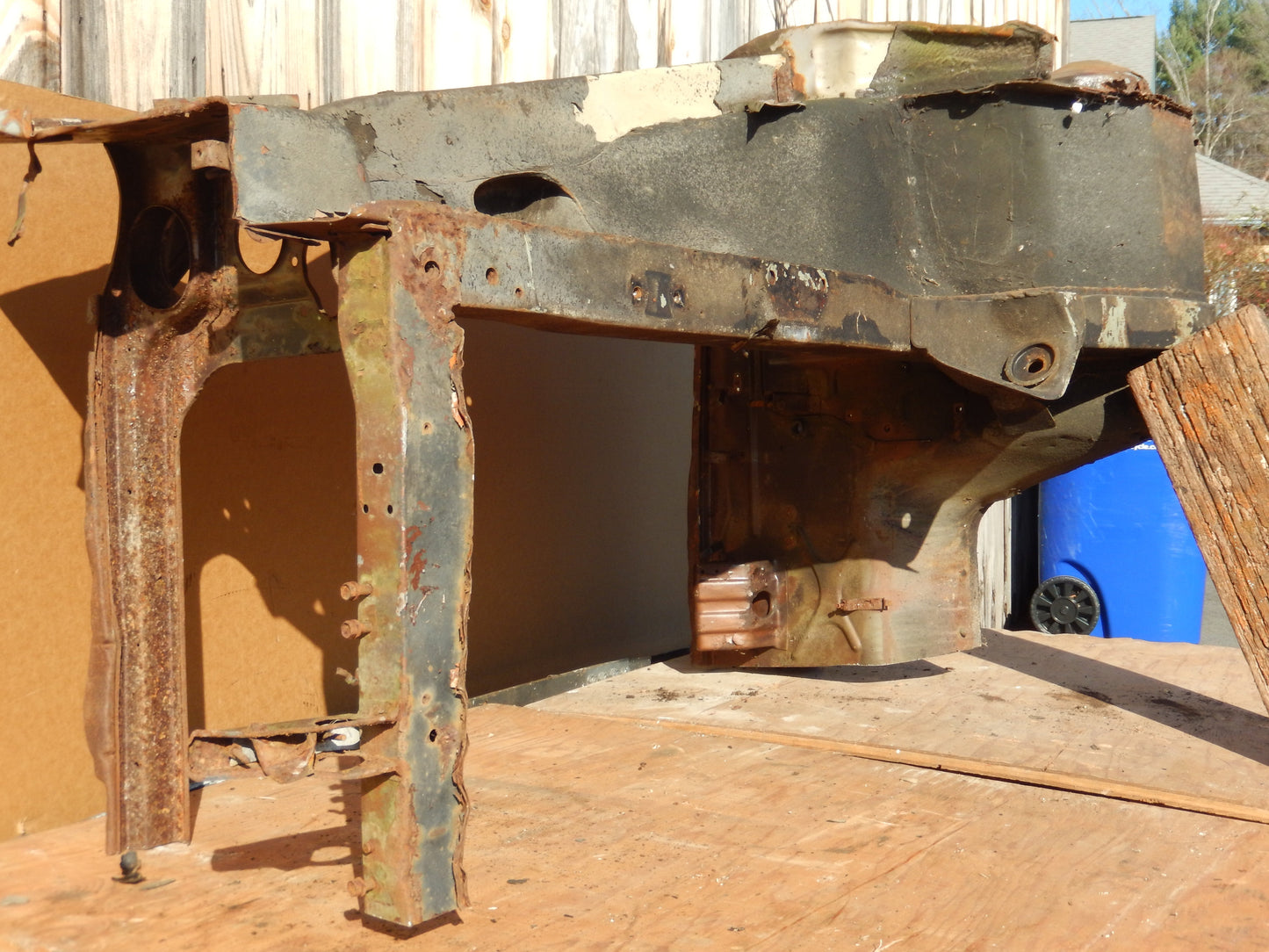 Datsun 240Z 1972 Front Drivers Inner Fender/Frame Body Cut