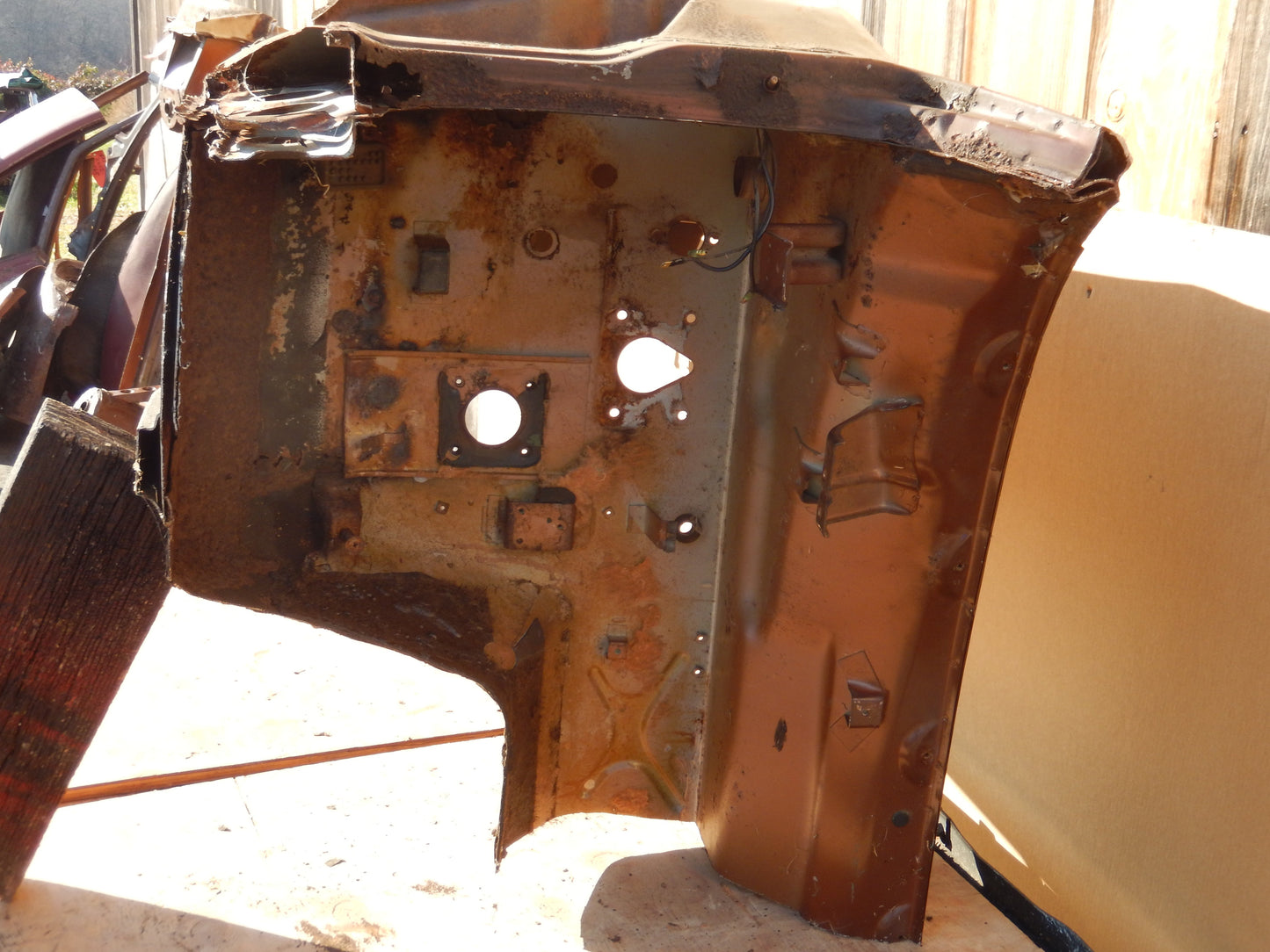 Datsun 240Z 1972 Front Drivers Inner Fender/Frame Body Cut
