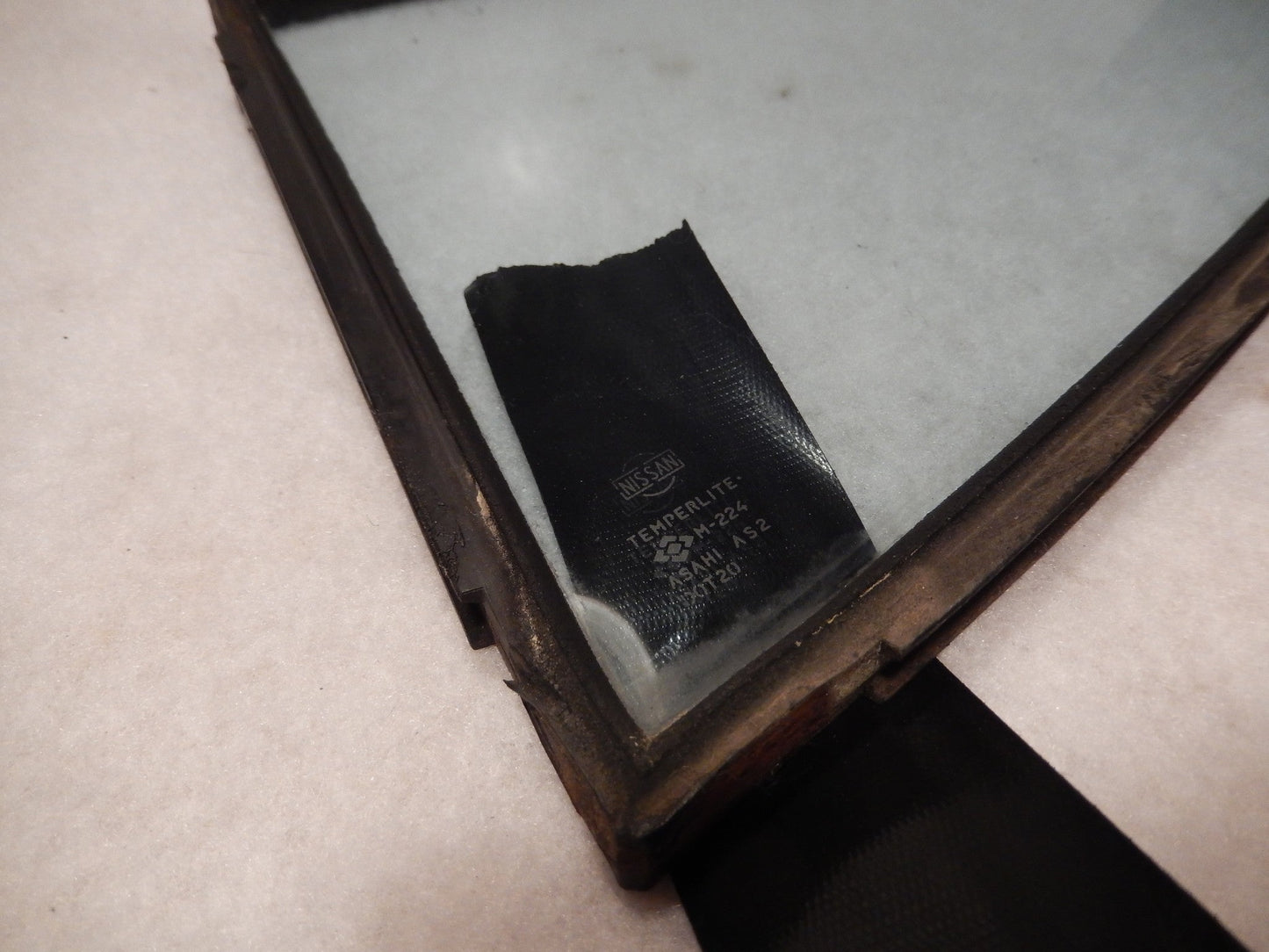 Datsun 240Z OEM Rear Driver Side Quarter Window and Seal