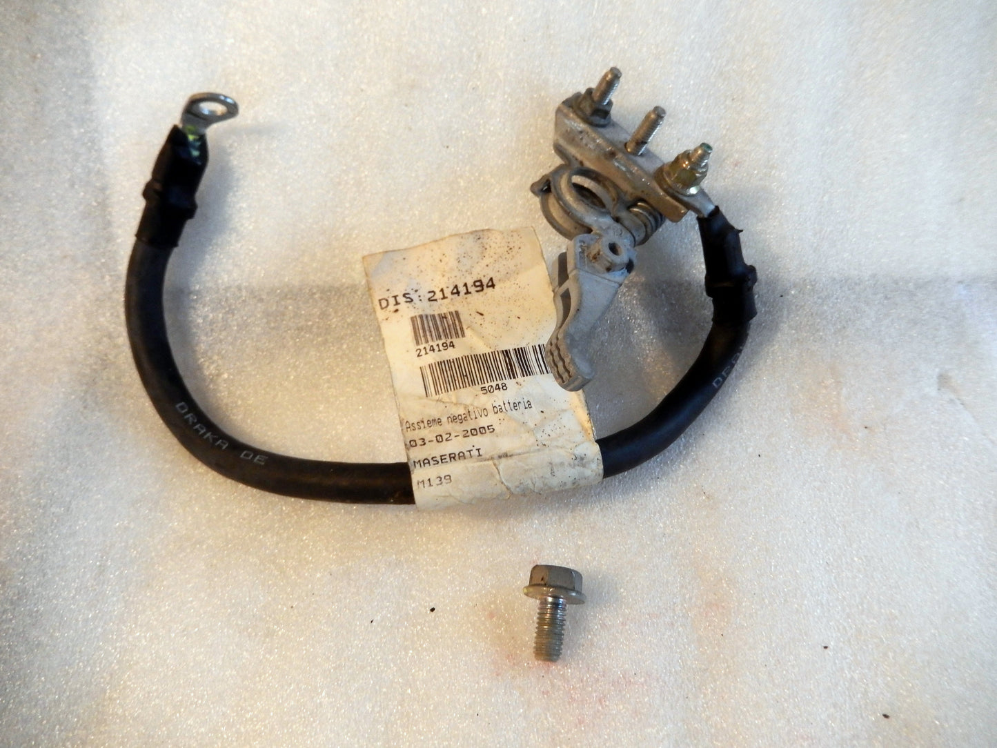 Maserati Quattroporte M139 Negative Battery Cable