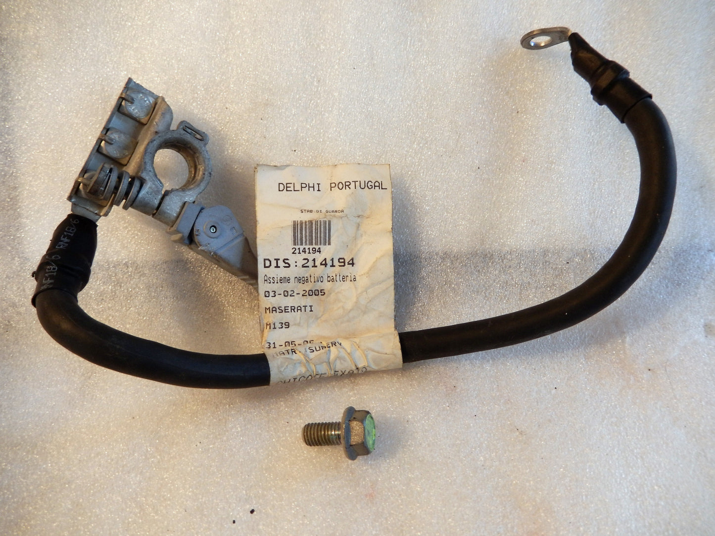 Maserati Quattroporte M139 Negative Battery Cable