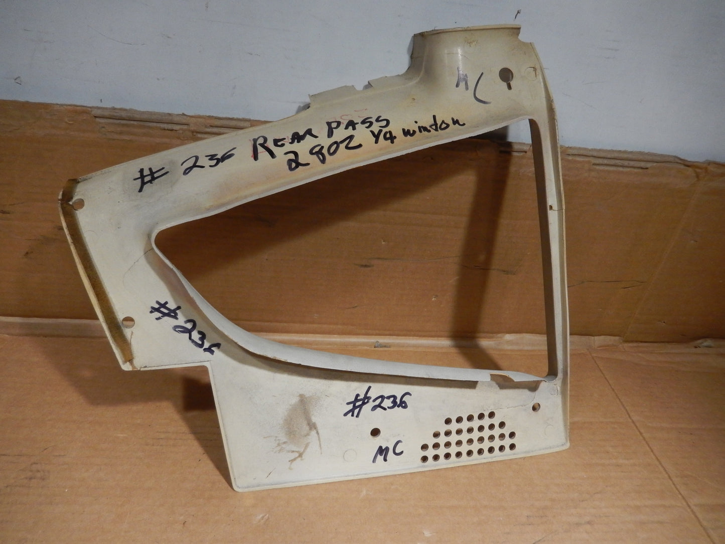 Datsun 280Z Right Rear Interior Side Quarter Window Panel