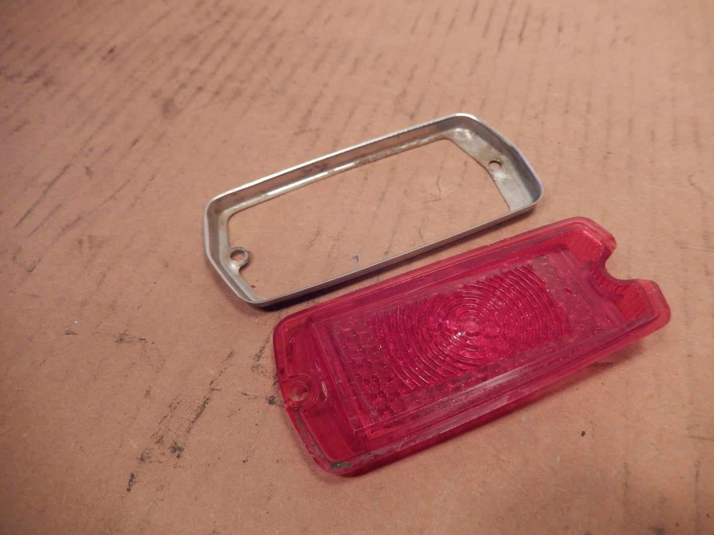 Datsun 240Z 280Z OEM Rear Marker Red Lens and Trim Ring