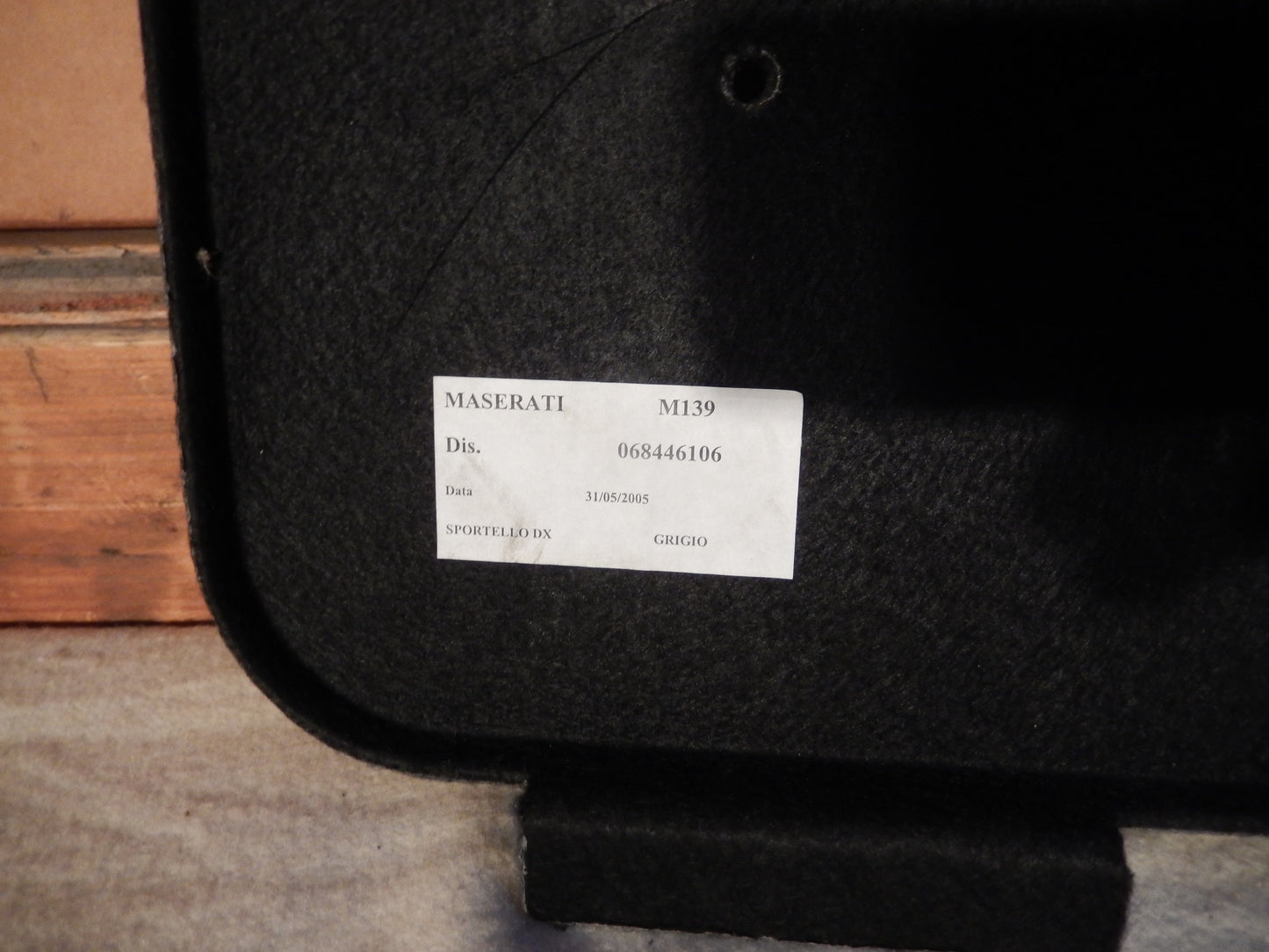 Maserati Quattroporte OEM Trunk / Boot Interior Battery Cover Panel