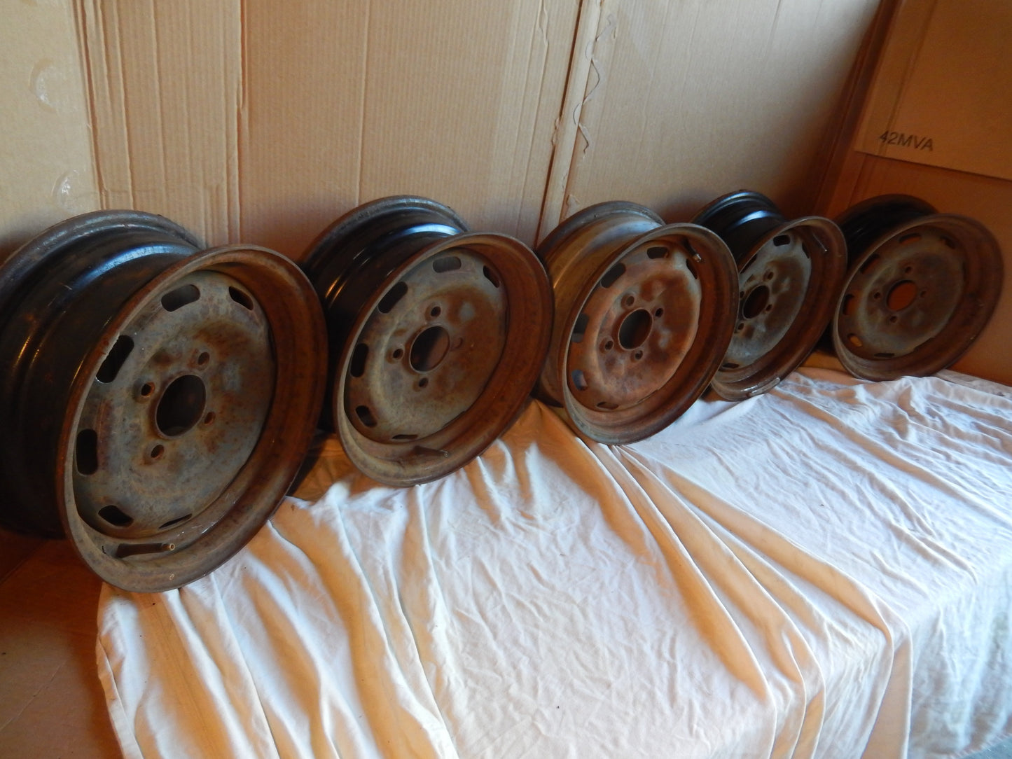 Datsun 240Z - 280Z Set of 5 Steel Wheels "14 X " 6 SKU # 1051