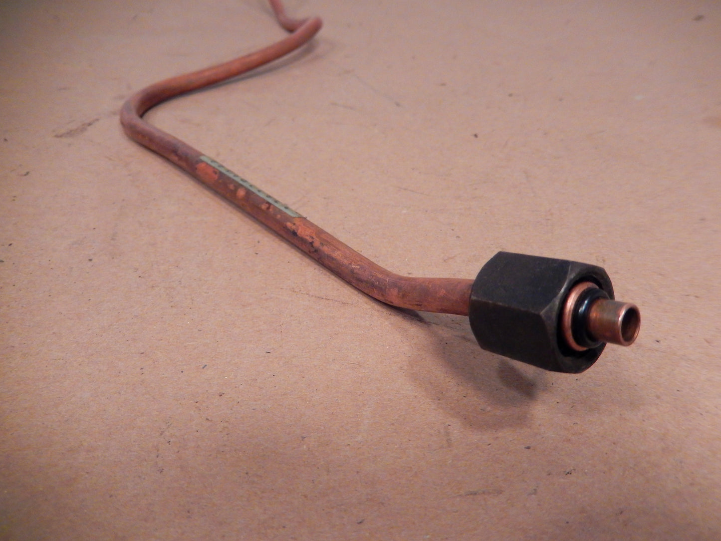 Datsun 280ZX Engine Bay Front Most Lower Copper AC Hose