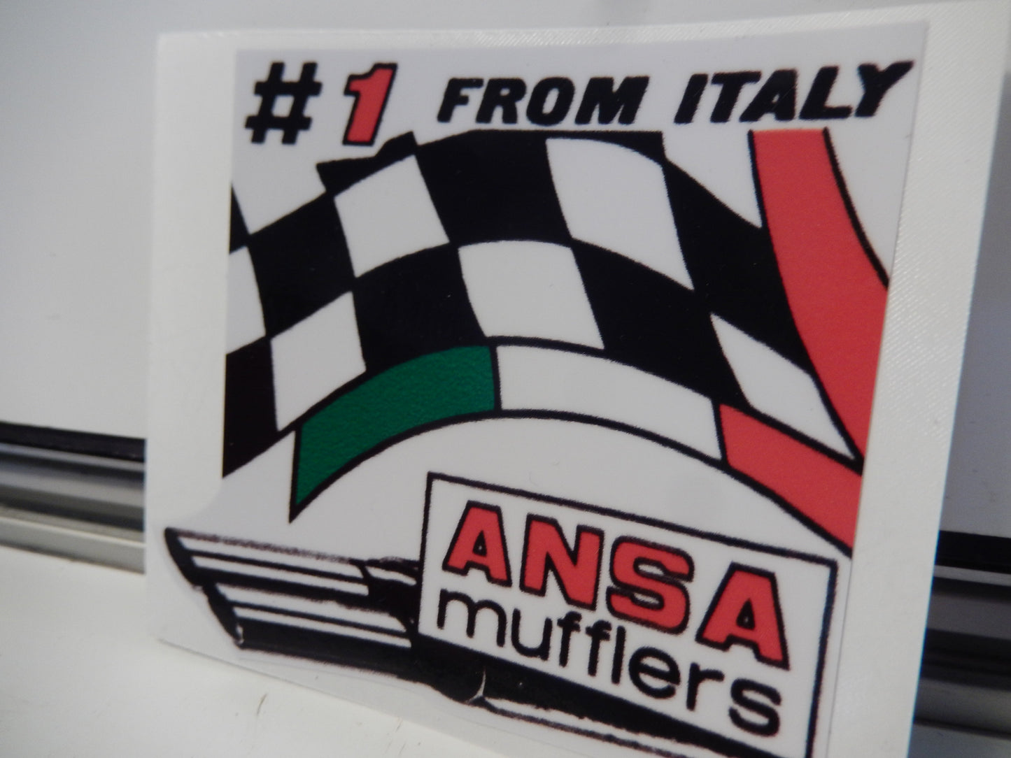 ANSA OEM Type Tip Sticker " Number 1 From Italy "