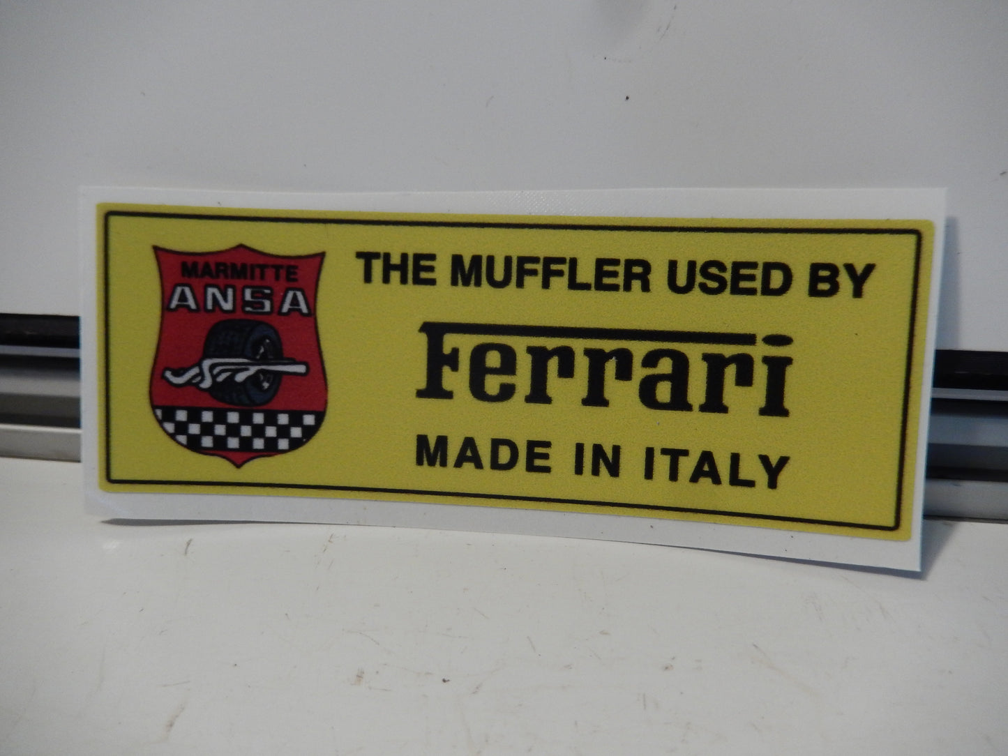 ANSA OEM Type Tip Sticker " The Muffler Used by Ferrari "
