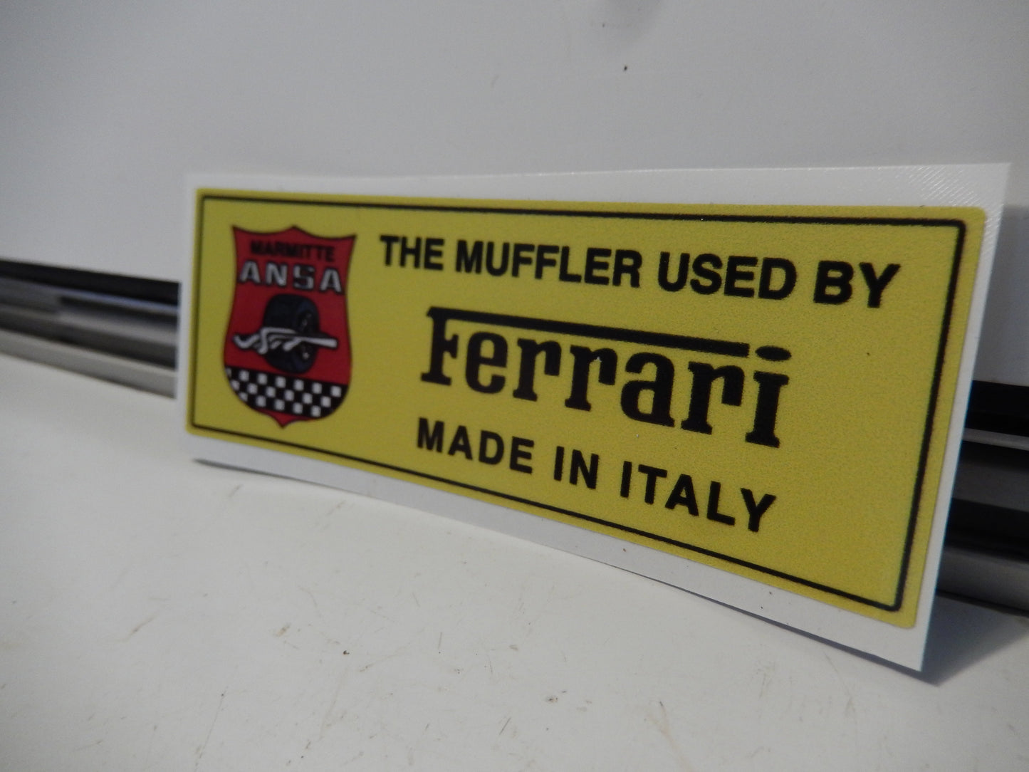 ANSA OEM Type Tip Sticker " The Muffler Used by Ferrari "
