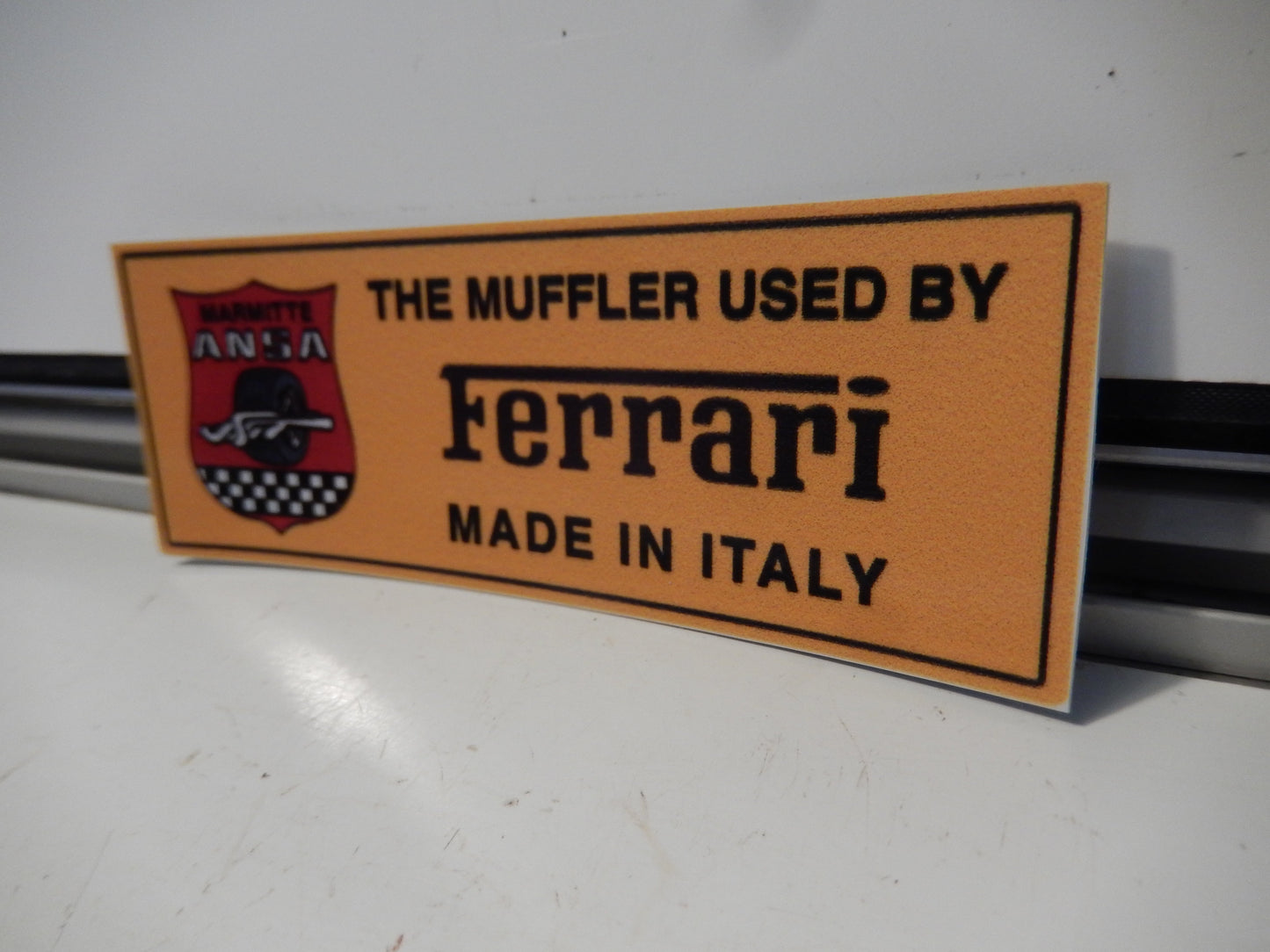 ANSA OEM Type Tip Sticker " The Muffler Used by Ferrari "