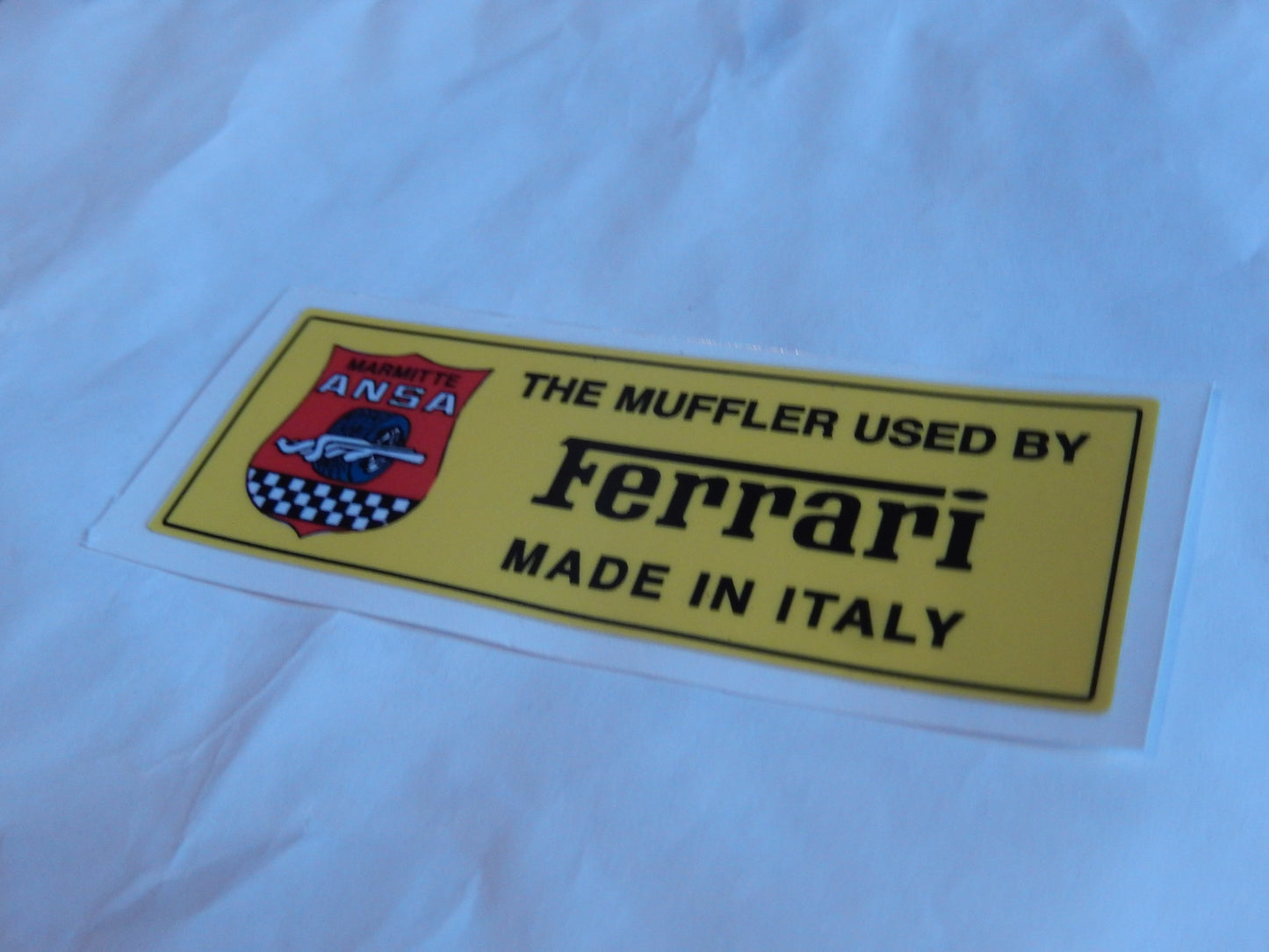 ANSA OEM TYPE " Used by Ferrari " Sticker