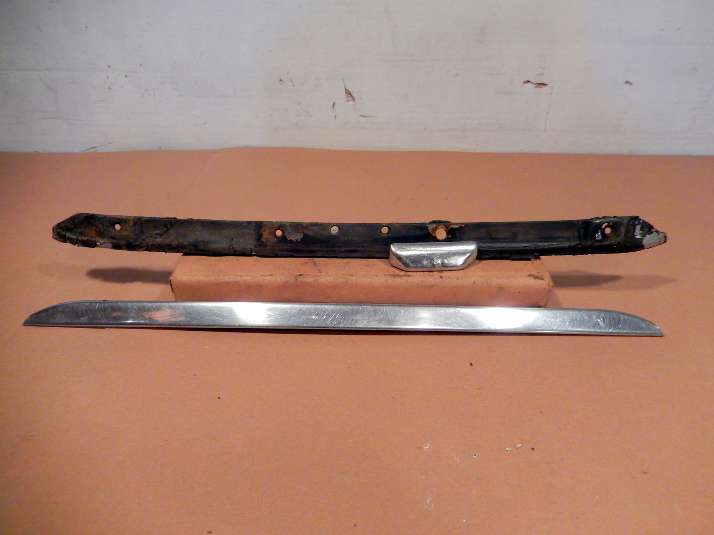 Datsun 280ZX T-Roof Glass Panel Receiver Bar Lock Pin and Trim