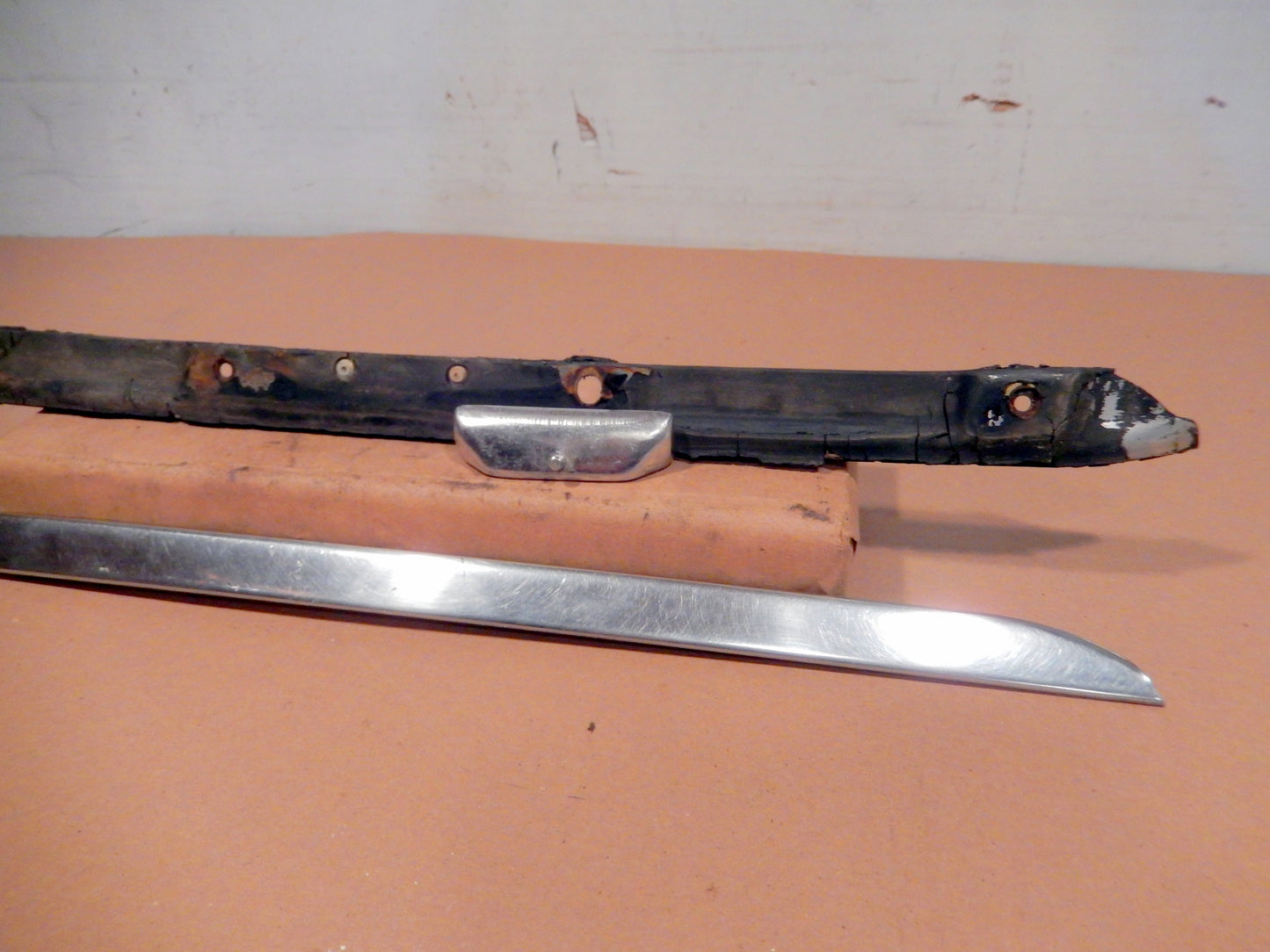Datsun 280ZX T-Roof Glass Panel Receiver Bar Lock Pin and Trim