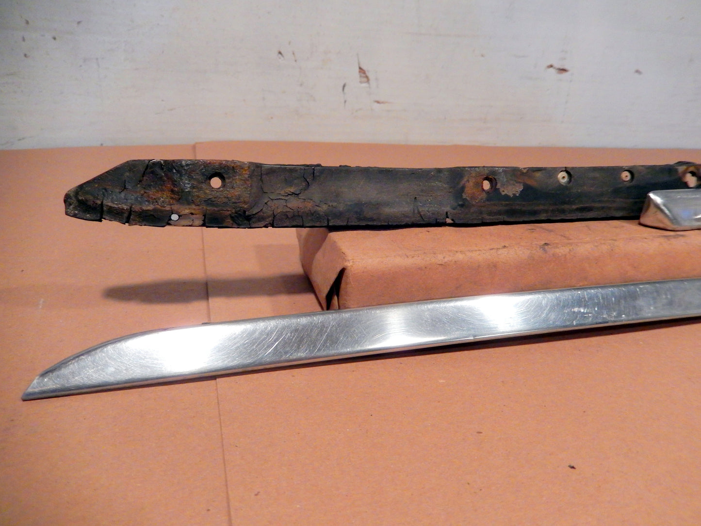 Datsun 280ZX T-Roof Glass Panel Receiver Bar Lock Pin and Trim