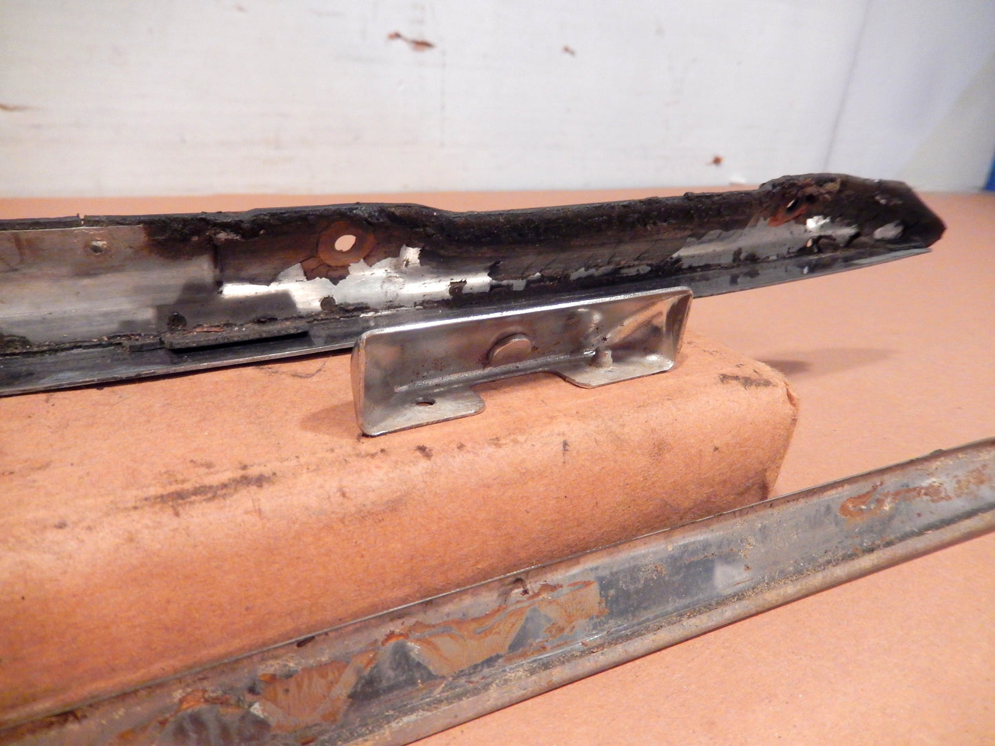 Datsun 280ZX T-Roof Glass Panel Receiver Bar Lock Pin and Trim
