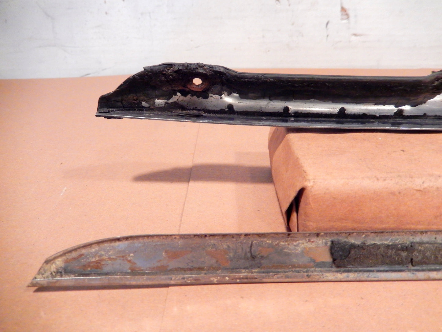 Datsun 280ZX T-Roof Glass Panel Receiver Bar Lock Pin and Trim