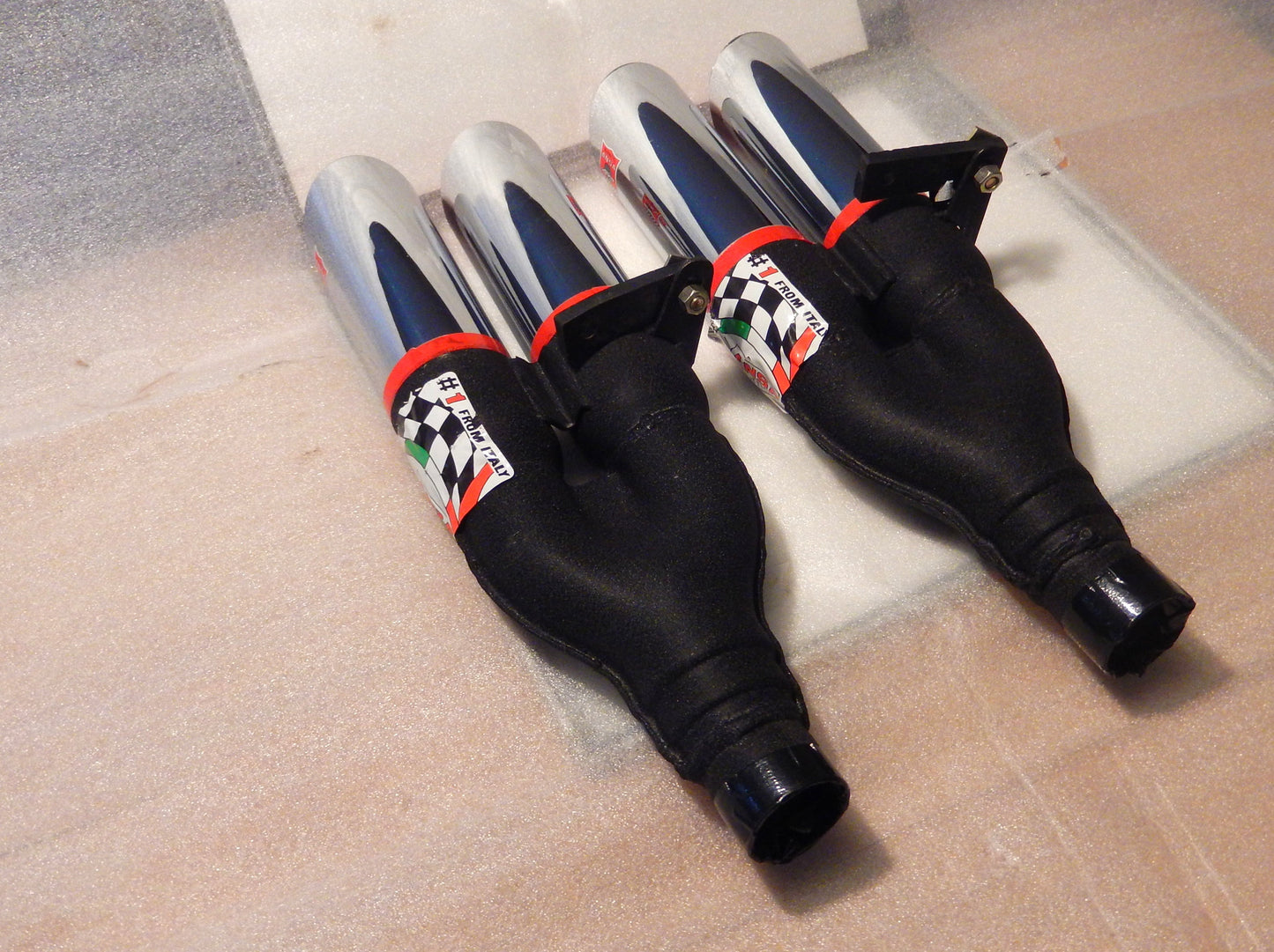 ANSA NOS Pair of Twin Slant Cut Exhaust Tips T234