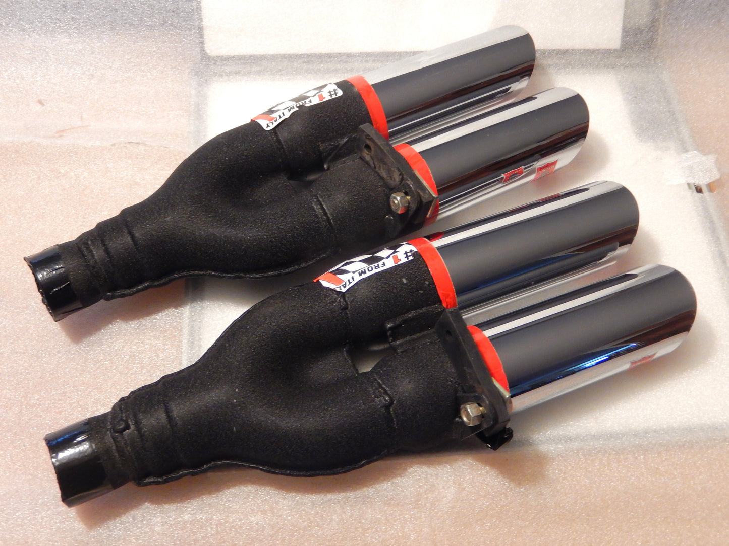 ANSA NOS Pair of Twin Slant Cut Exhaust Tips T234