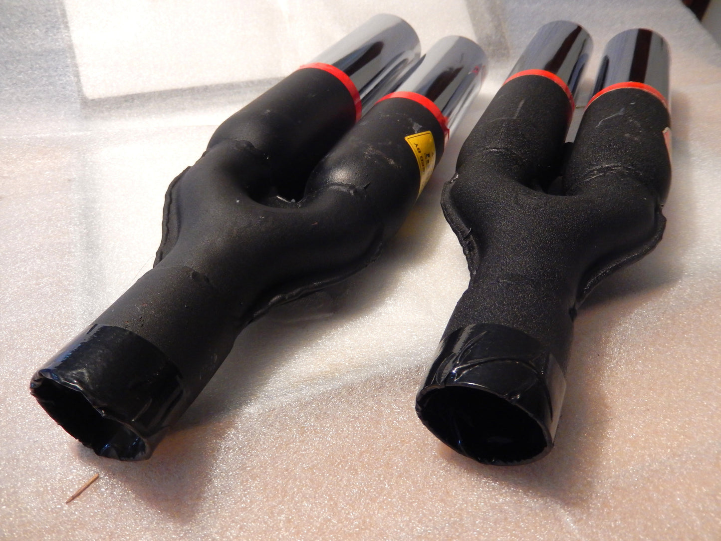 ANSA NOS Pair of Twin Slant Cut Exhaust Tips - Ferrari Type SKU # T238