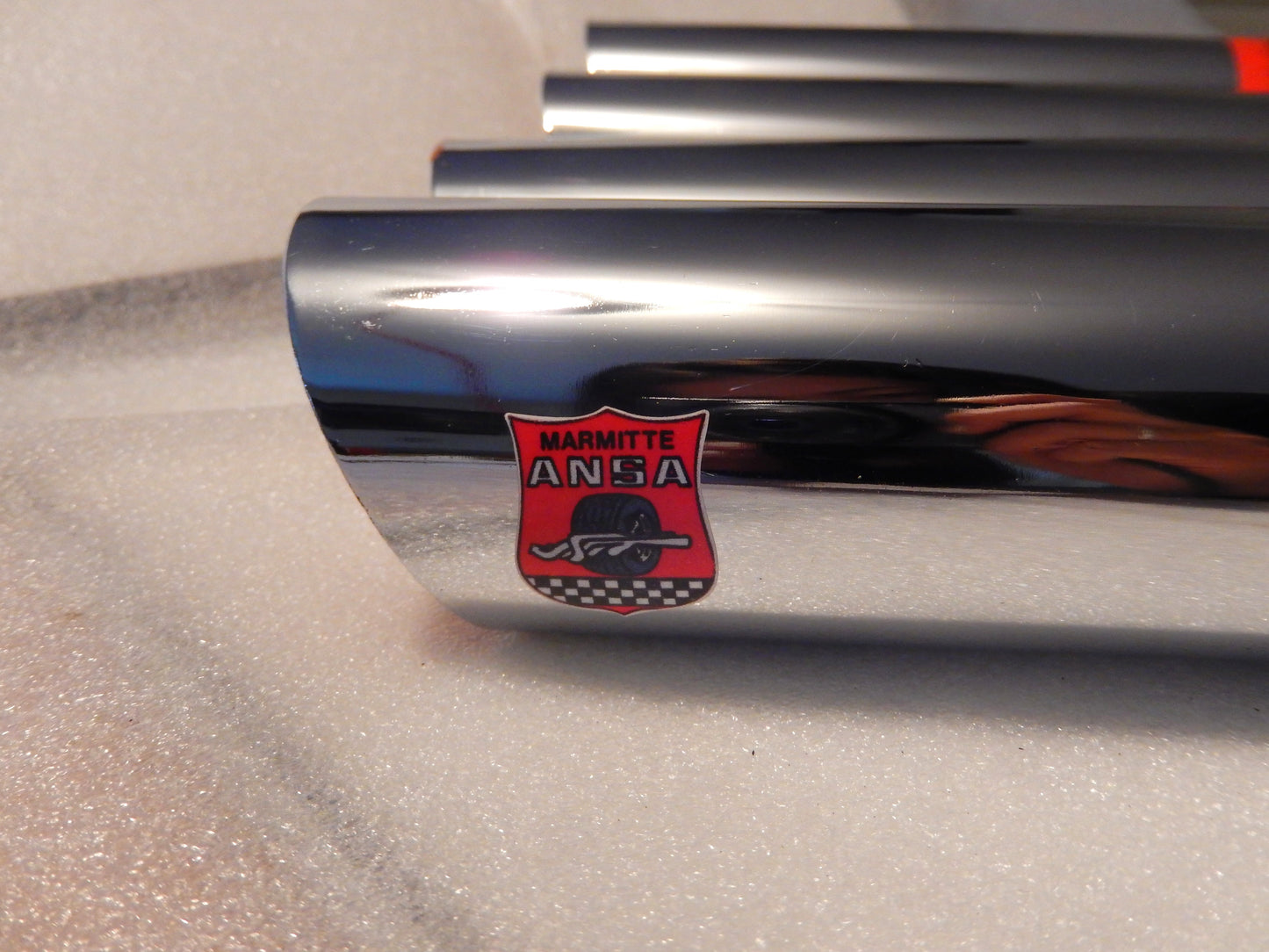 ANSA NOS Pair of Twin Slant Cut Exhaust Tips - Ferrari Type SKU # T238