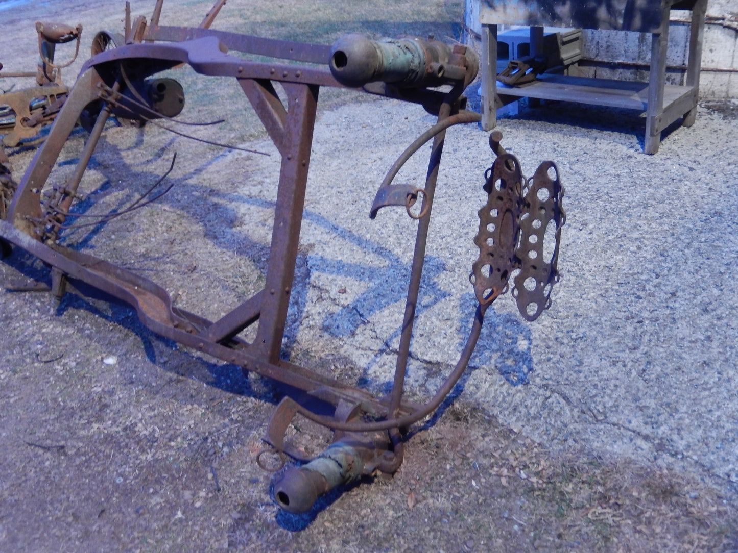 Owens Magnetic Car Frame and Attached Parts