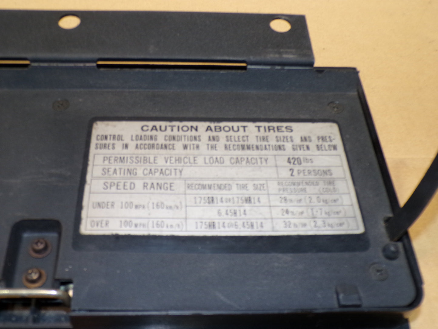 Datsun 240Z Glove Box Lid