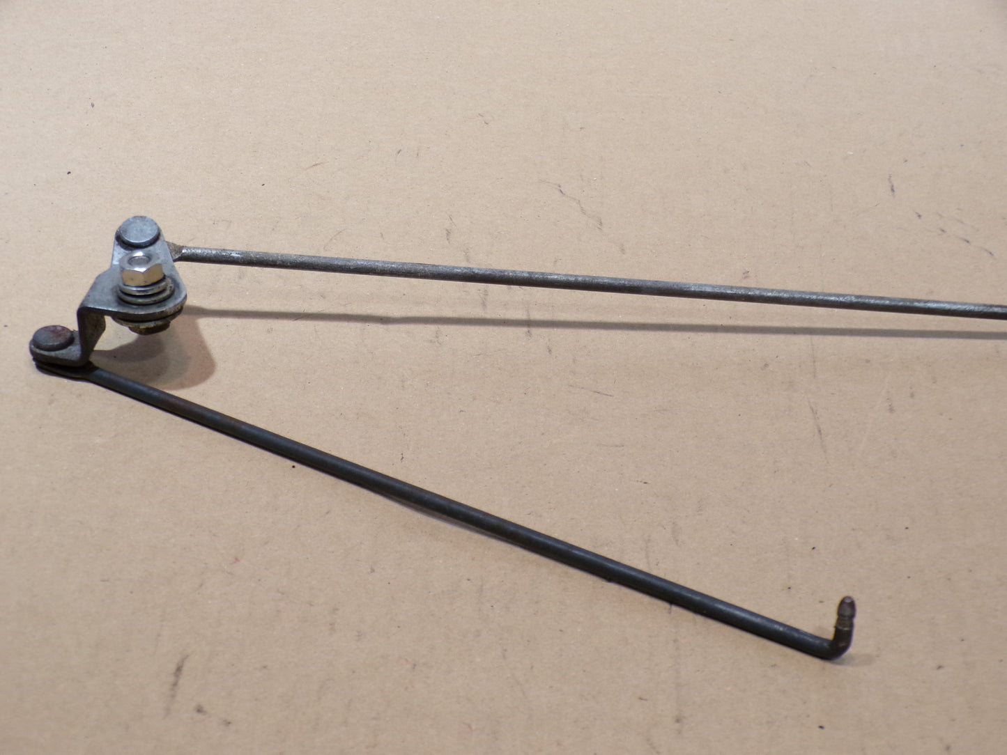 Datsun 240Z Series One Passenger Door Interior Latch Lock Rod with Pivot Bolt Assembly