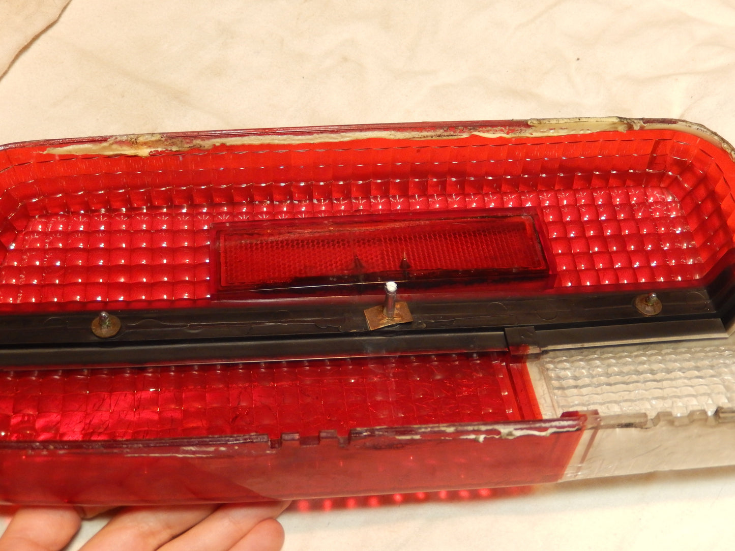 Datsun 240Z Driver's Side Rear Tail Light Lens with Perfect Center Trim