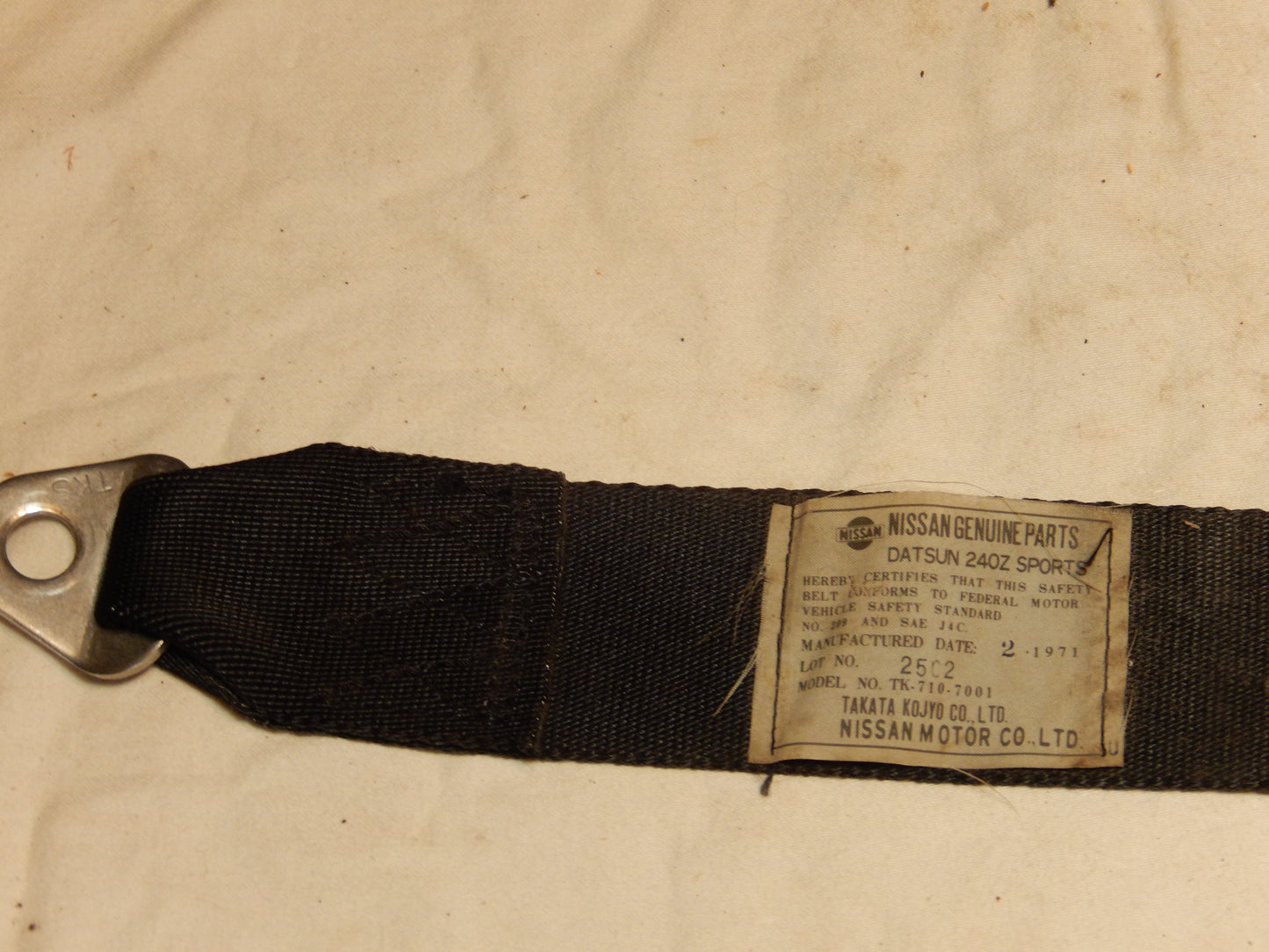 Datsun 240Z Series One Seat Belt Receiver