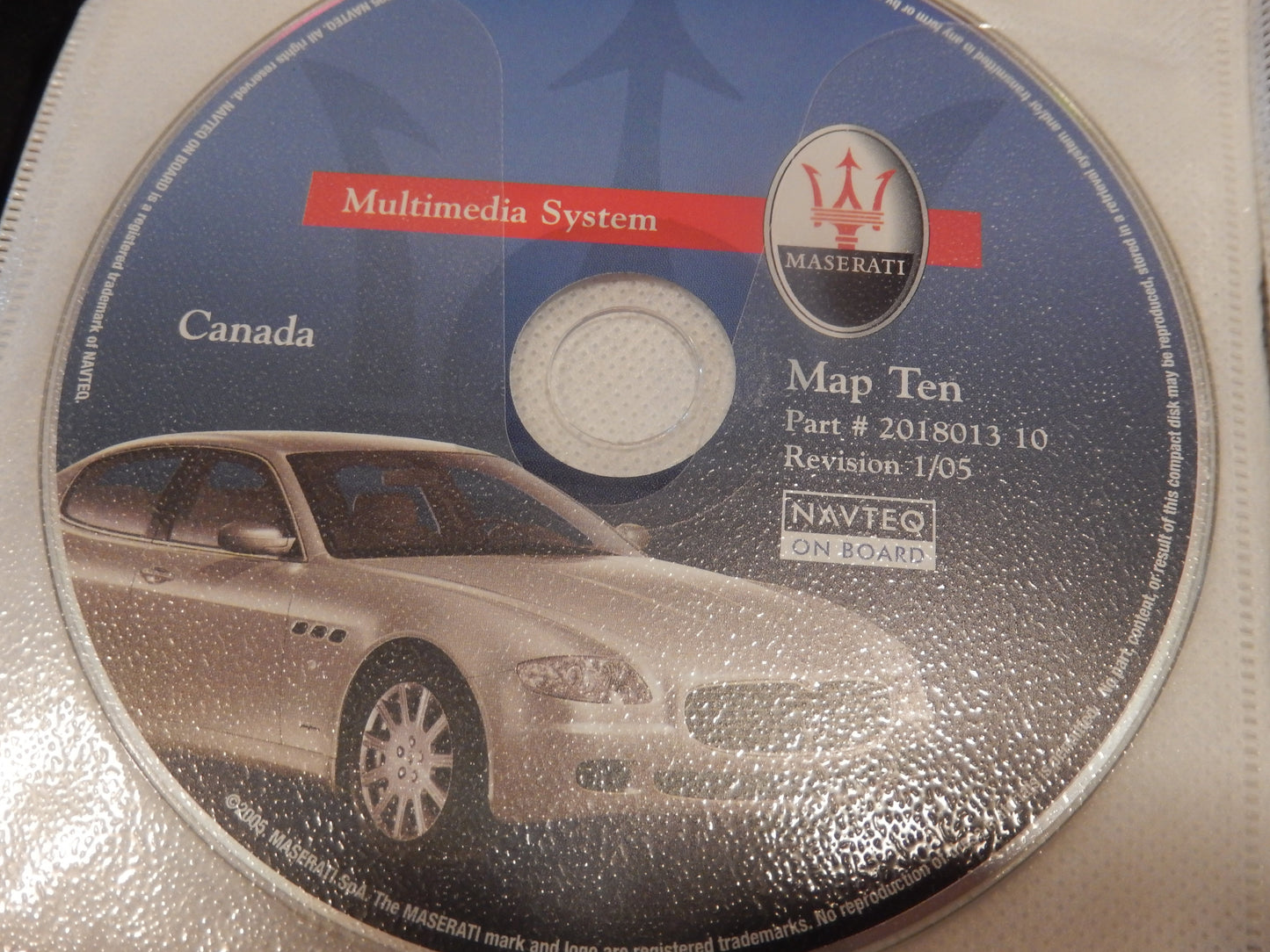 Maserati Quattroporte M139 Canada Navigation CD