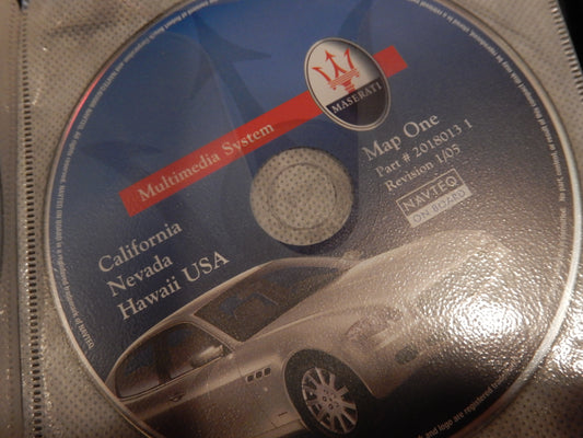 Maserati M139 California, Nevada, Hawaii Navigation CD