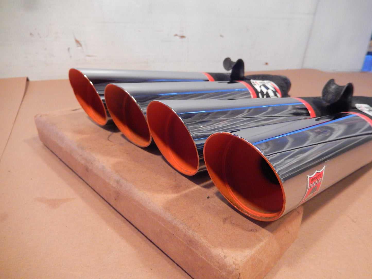 ANSA NOS Pair of Twin Slant Cut Exhaust Tips SKU # T568